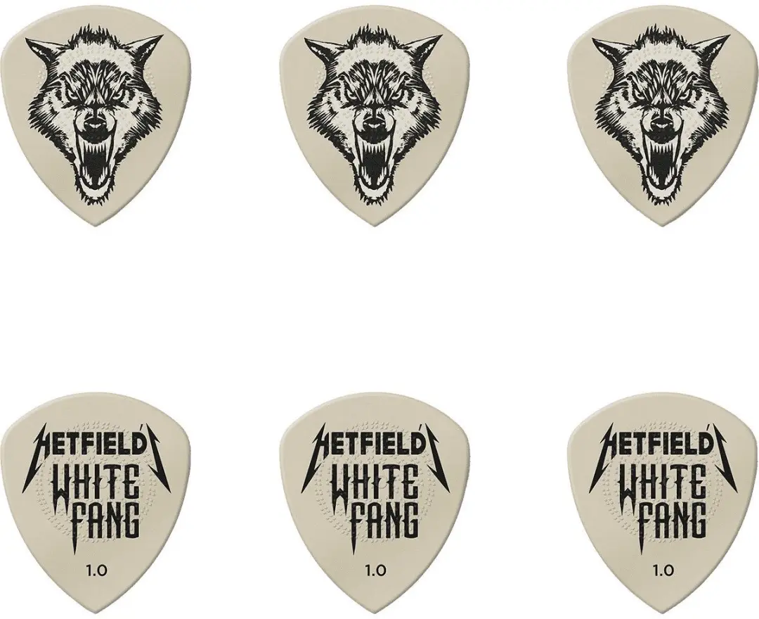 Dunlop James Hetfield Metallica White Fang Plectrum 1.00mm