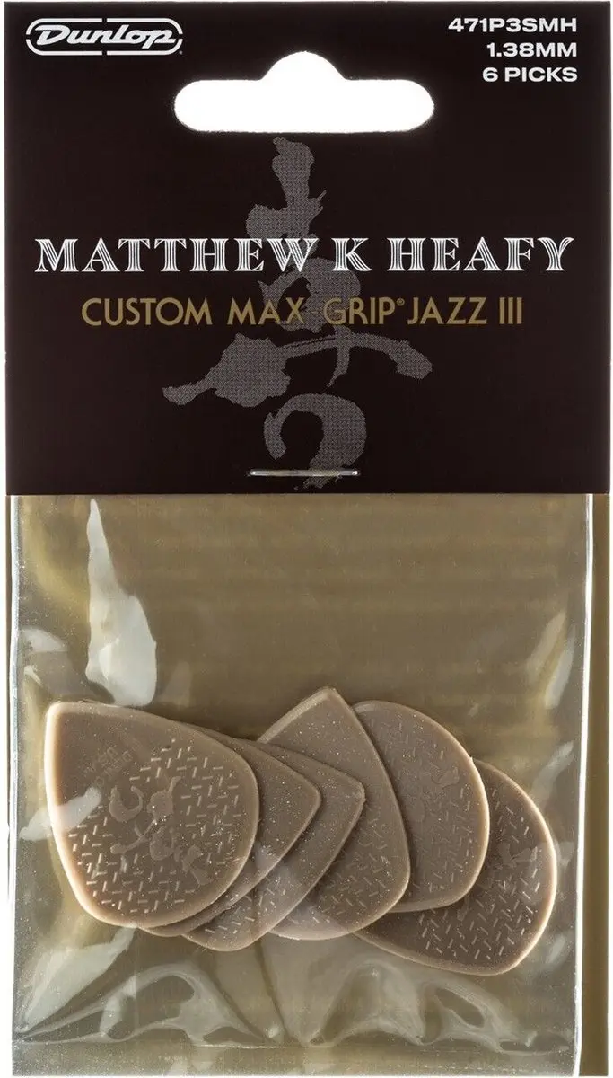 Dunlop Max Grip Jazz III Plectrums