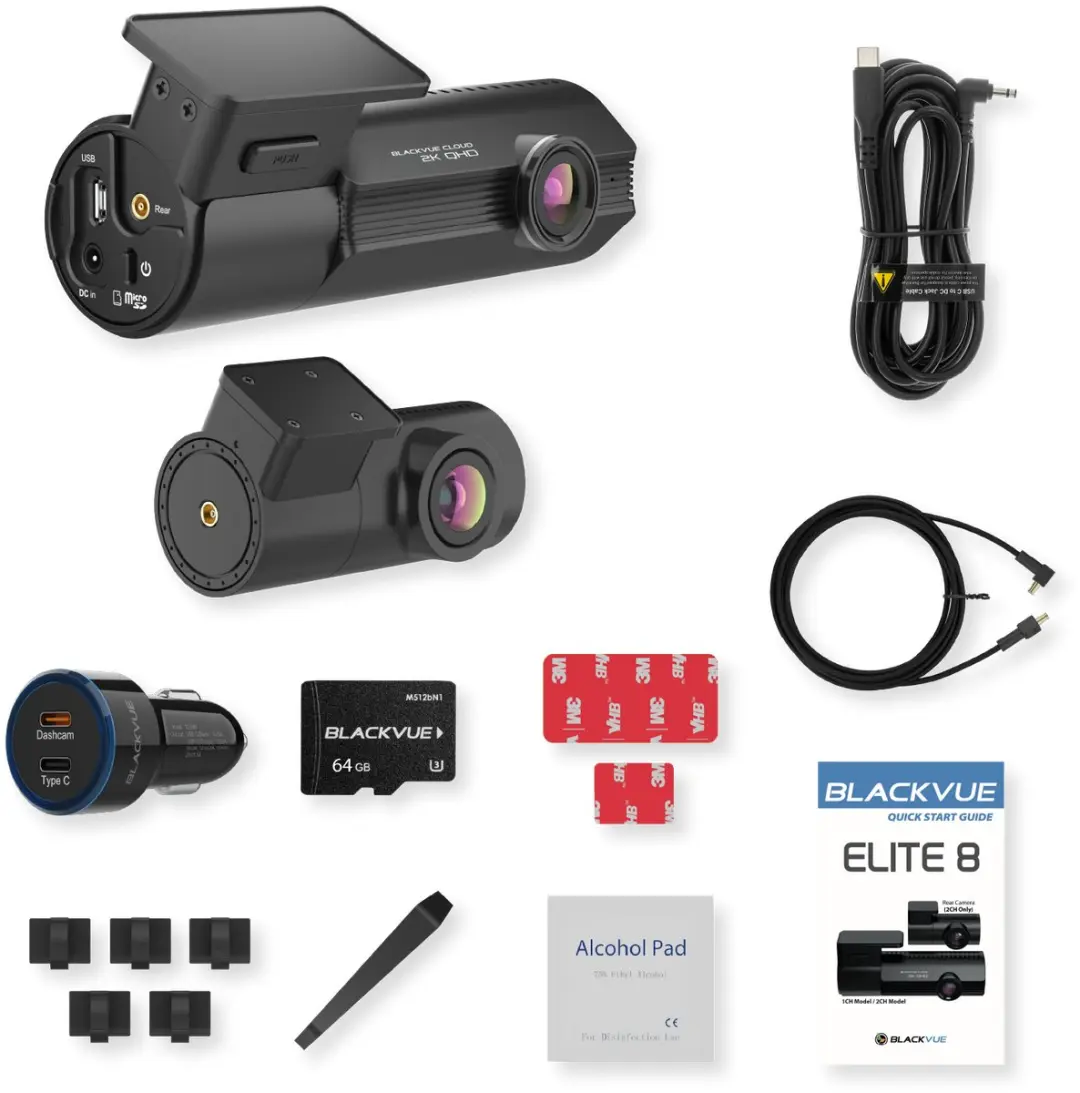 BlackVue ELITE 8 2CH 256GB Dashcam - Zwart
