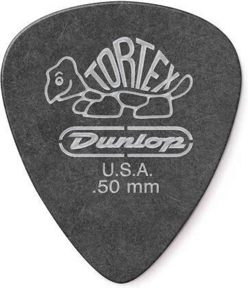 Dunlop Tortex Pitch Black Plectrums 0.50mm - 12 Stuks