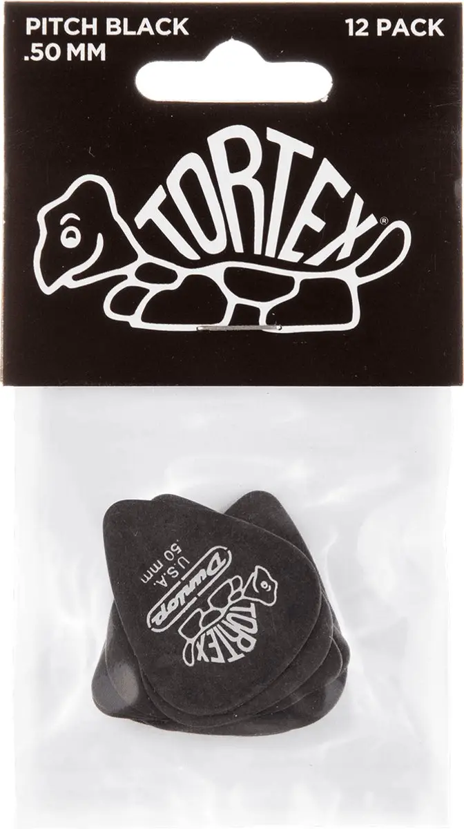 Dunlop Tortex Pitch Black Plectrums 0.50mm