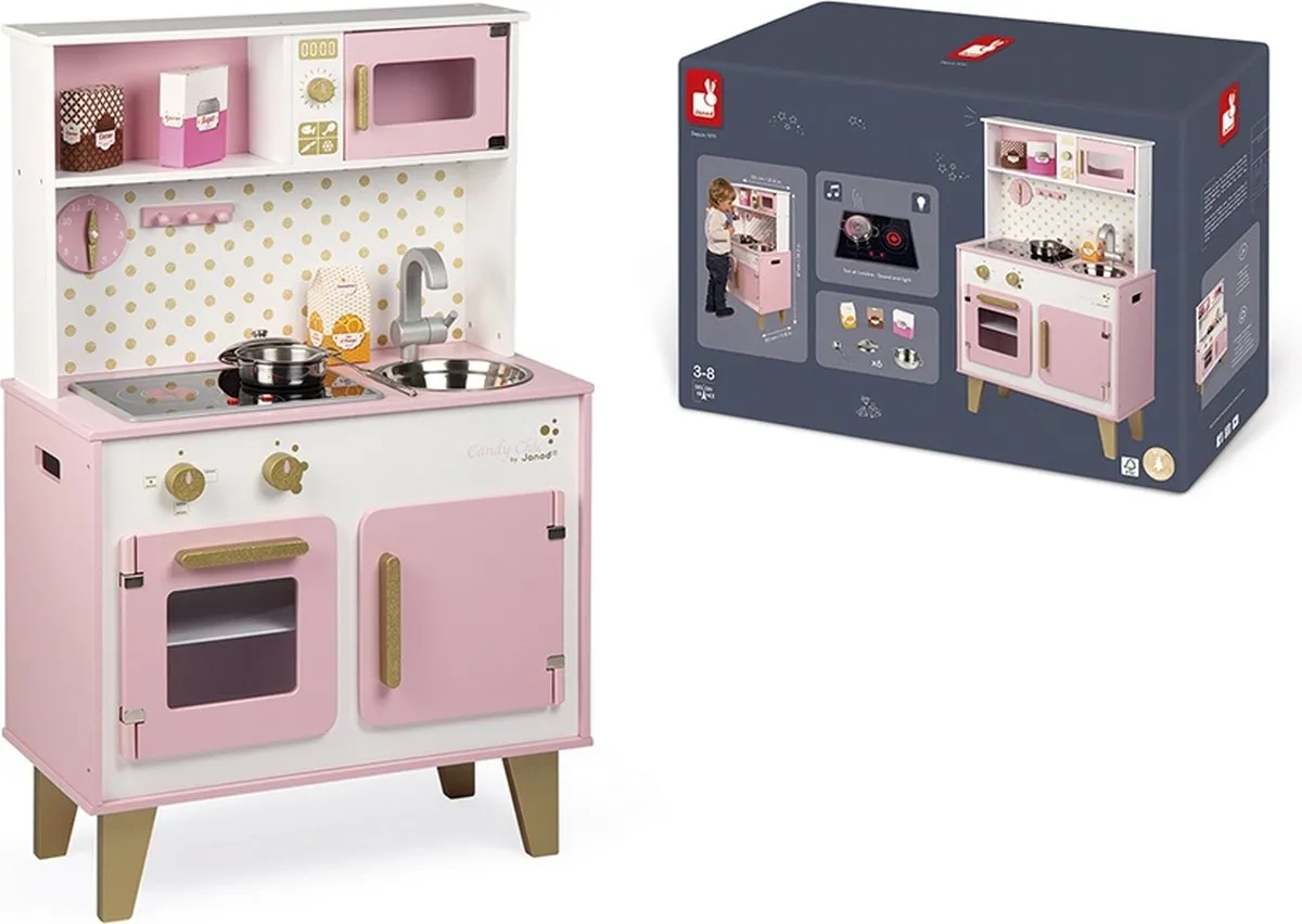 Janod Candy Chic Grote Speelkeuken Roze