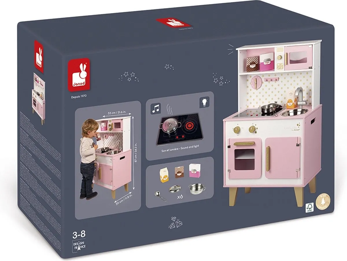 Janod Candy Chic Grote Speelkeuken Roze