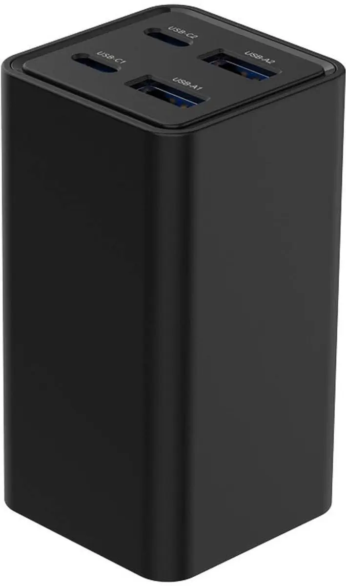 Gembird TA-UC-2A2C-PD65-01-BK USB-C Oplader 65W - 4 Poorten - Zwart - afbeelding 6 van 6
