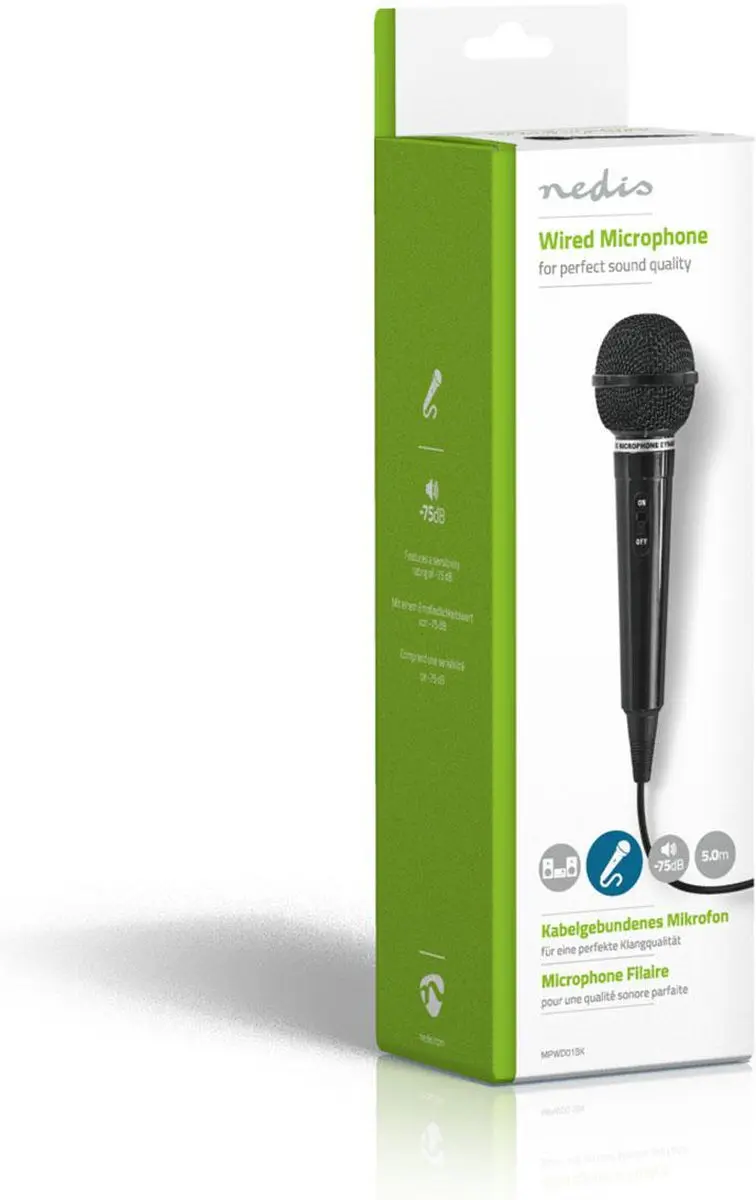 Nedis MPWD01BK Bedrade Microfoon - 5m - Zwart - afbeelding 6 van 6