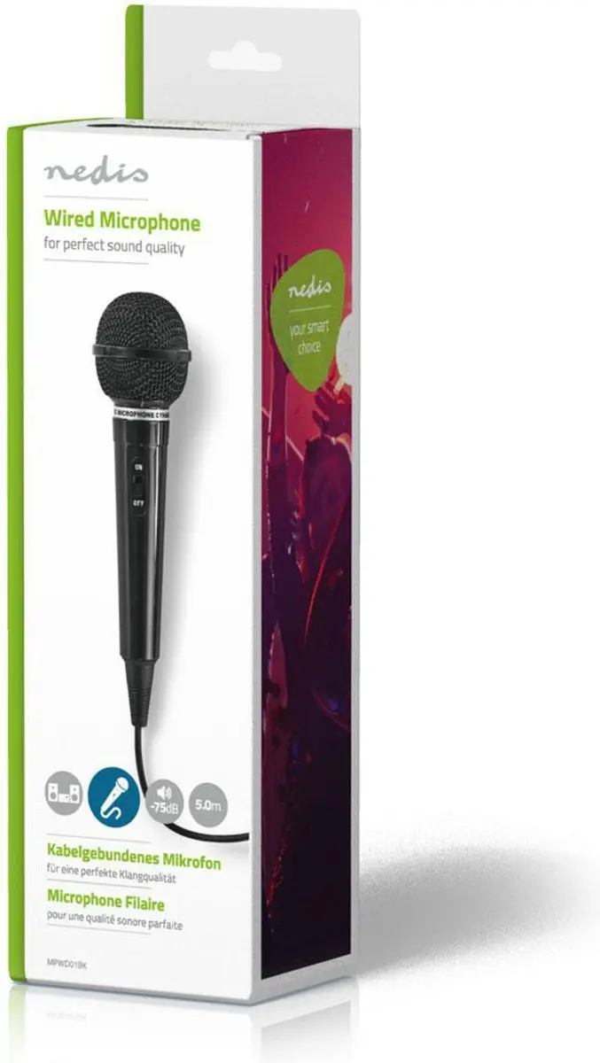 Nedis MPWD01BK Bedrade Microfoon - 5m - Zwart