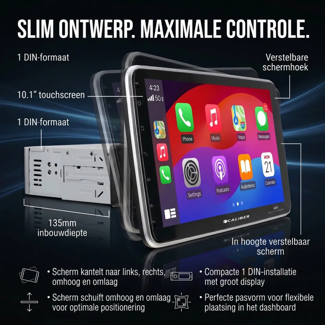 Caliber RMD910DAB-CMR Autoradio - 10.1" Touchscreen - DAB+ - Bluetooth - Achteruitrijcamera