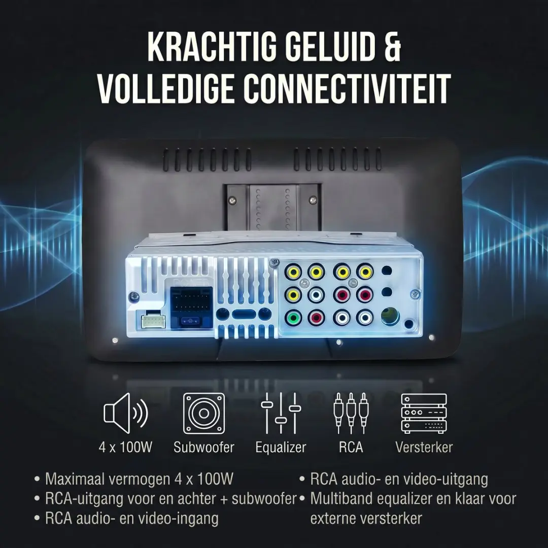 Caliber RMD910DAB-CMR Autoradio - 10.1" Touchscreen - DAB+ - Bluetooth - Achteruitrijcamera