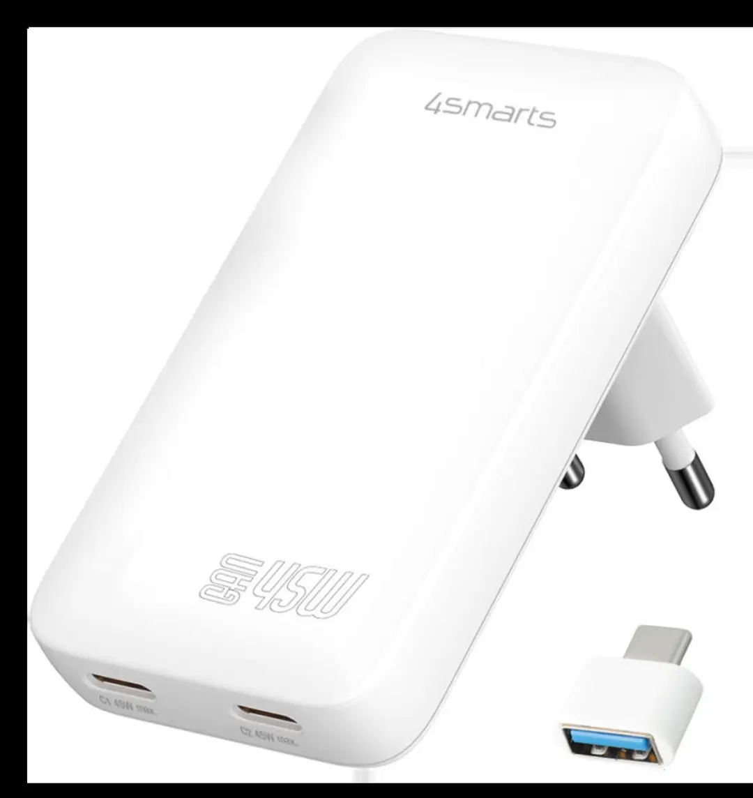 4Smarts FlatPlug Slim Dual 45W Power Delivery Oplader