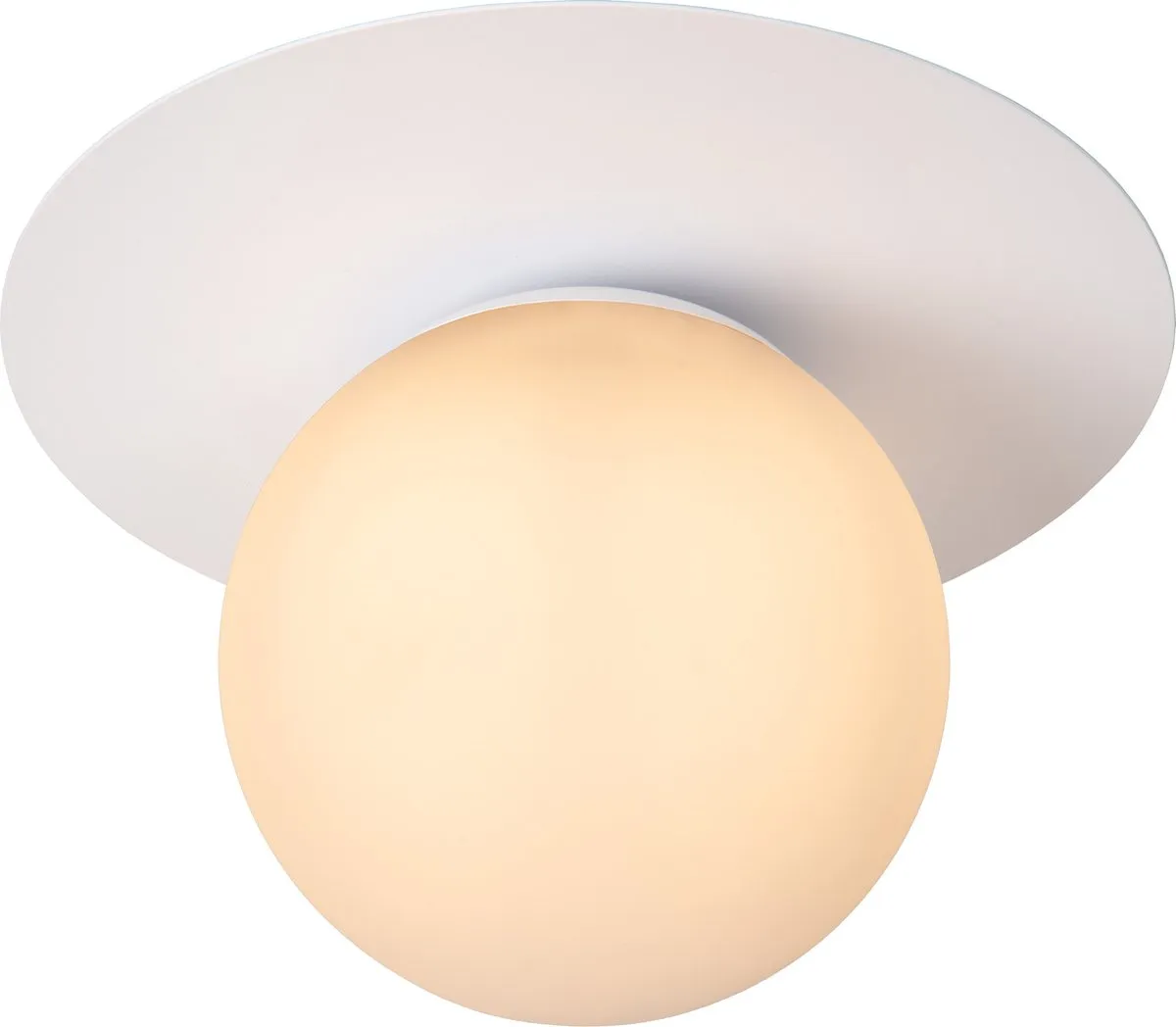 Lucide Tricia Plafondlamp Ø25cm - 1xE27 - Wit