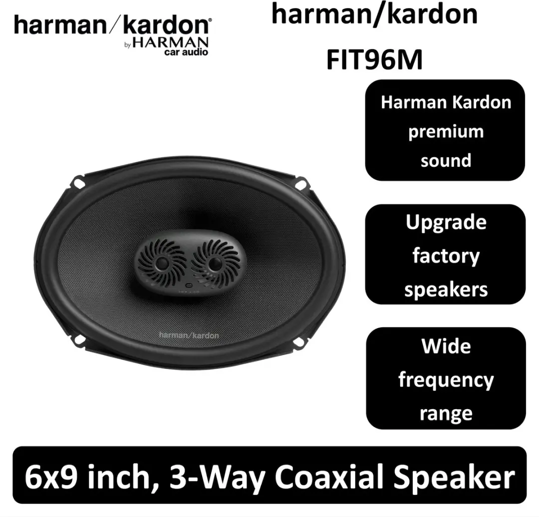Harman Kardon FIT96M Drieweg Component Autospeakers 440W - Zwart