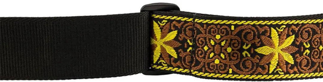 Fender Pasadena Geweven Gitaarband - Yellow Wallflower