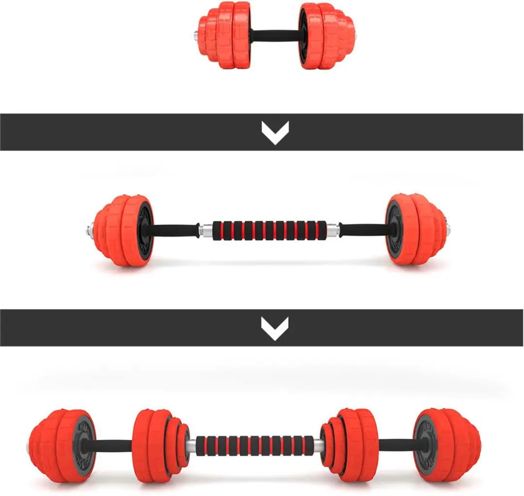 HMS Verstelbare Halter & Dumbbell Set 30kg - Rood - afbeelding 3 van 6