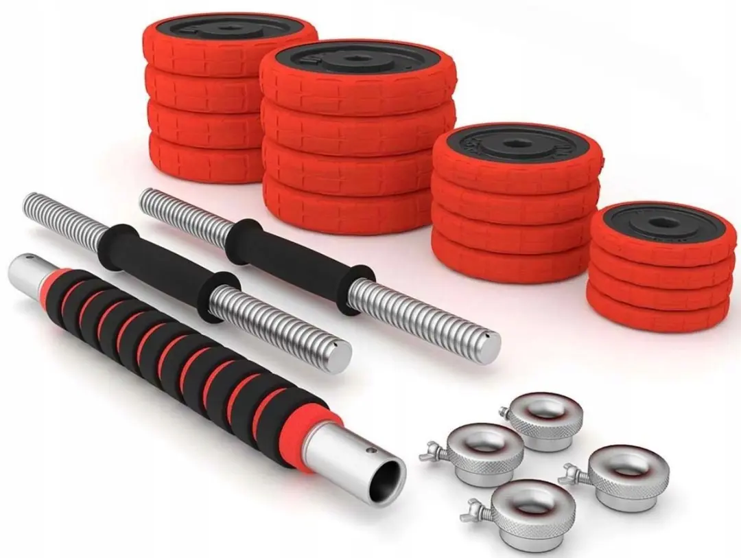 HMS Verstelbare Halter & Dumbbell Set 30kg - Rood - afbeelding 6 van 6
