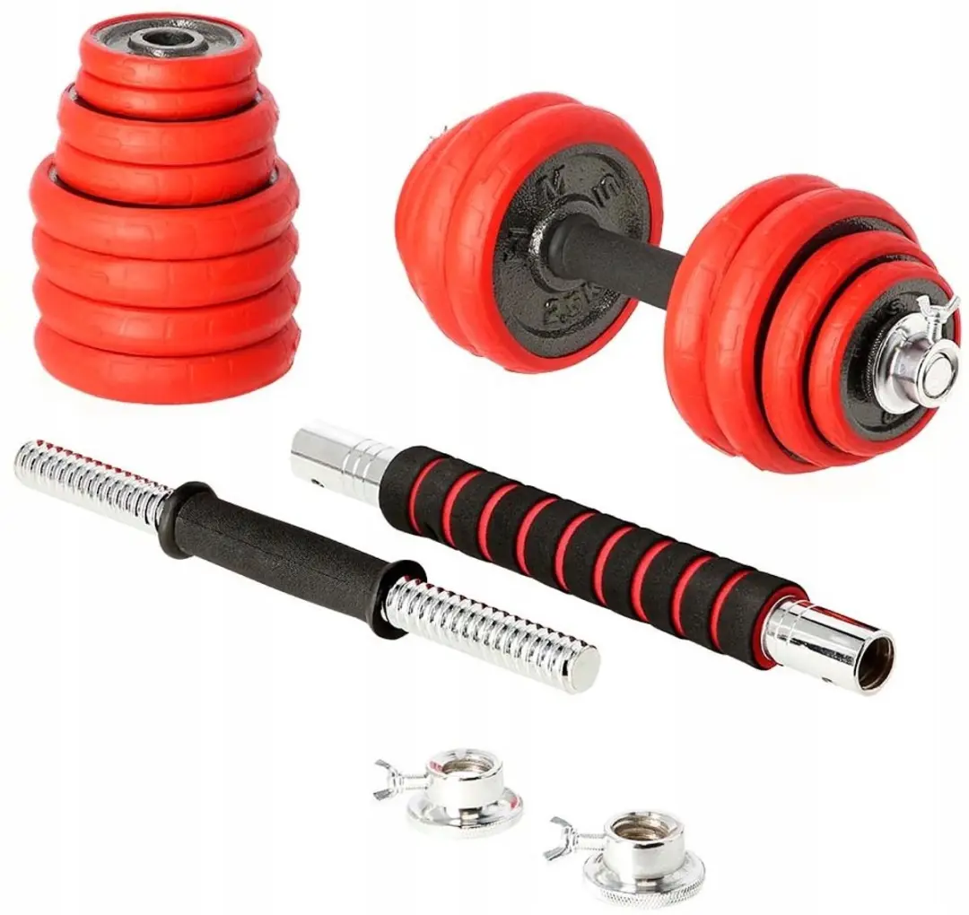 HMS Verstelbare Halter & Dumbbell Set 30kg - Rood - afbeelding 5 van 6