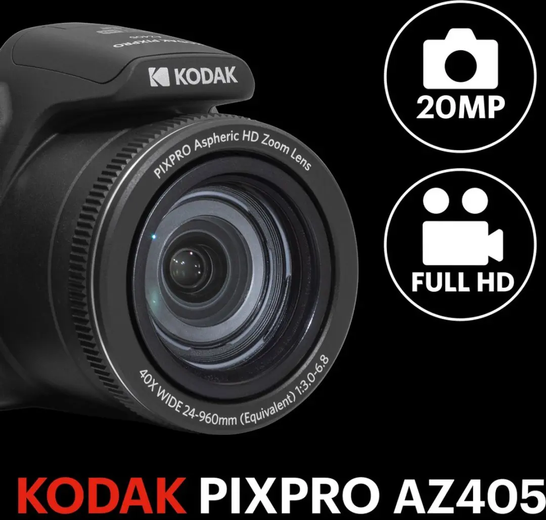 Kodak Pixpro AZ405 Compactcamera - Zwart - 32GB geheugenkaart
