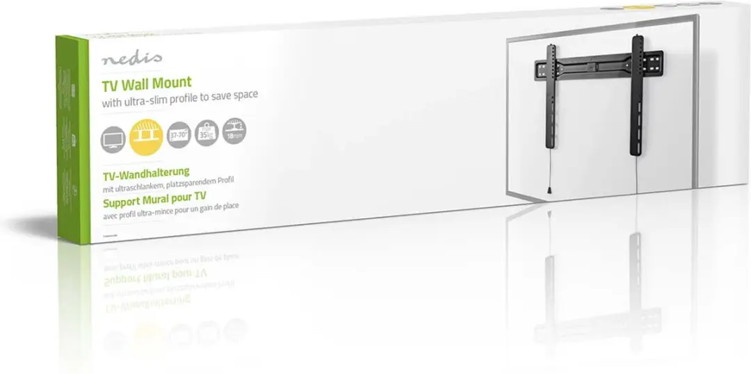 Nedis TVWM5050BK Vaste TV-Muurbeugel - 37-70" - 35kg - Zwart - afbeelding 6 van 6
