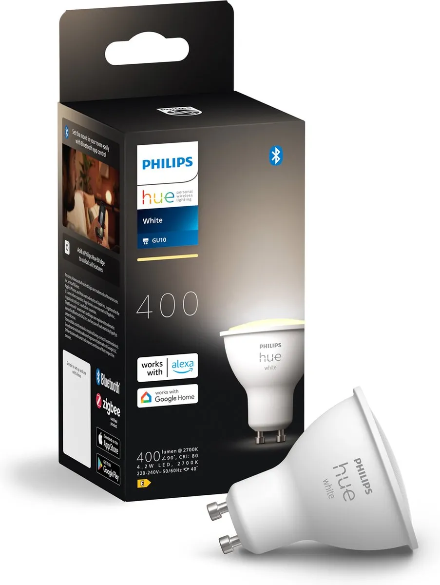 Philips Hue Runner Opbouwspot - 3x GU10 Warmwit - Incl. Dimmer Switch - Zwart