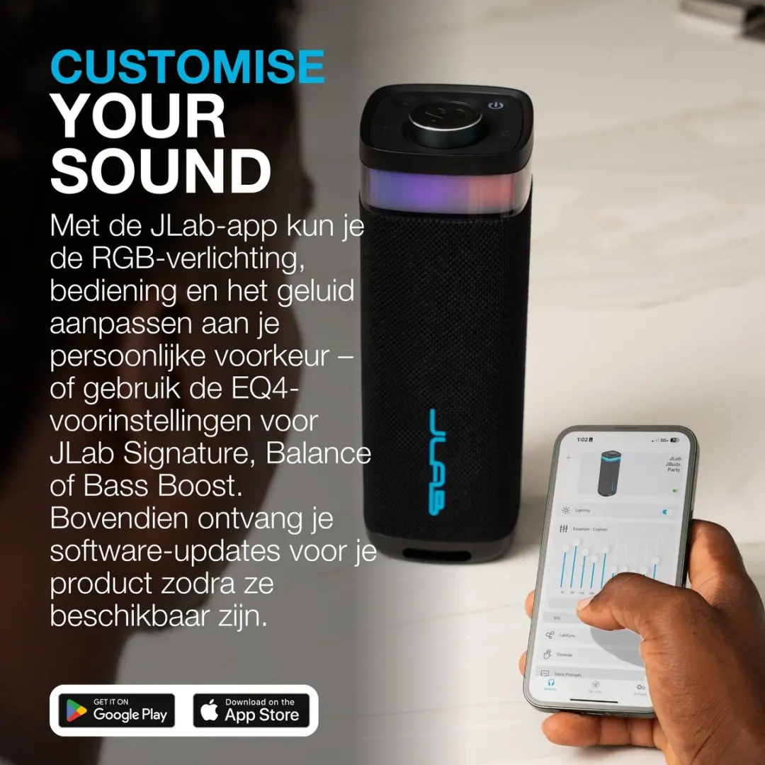 JLab Jbuds IEUSBJBUDSRBLK62 Draadloze Speaker - 30W - IPX6 - Zwart
