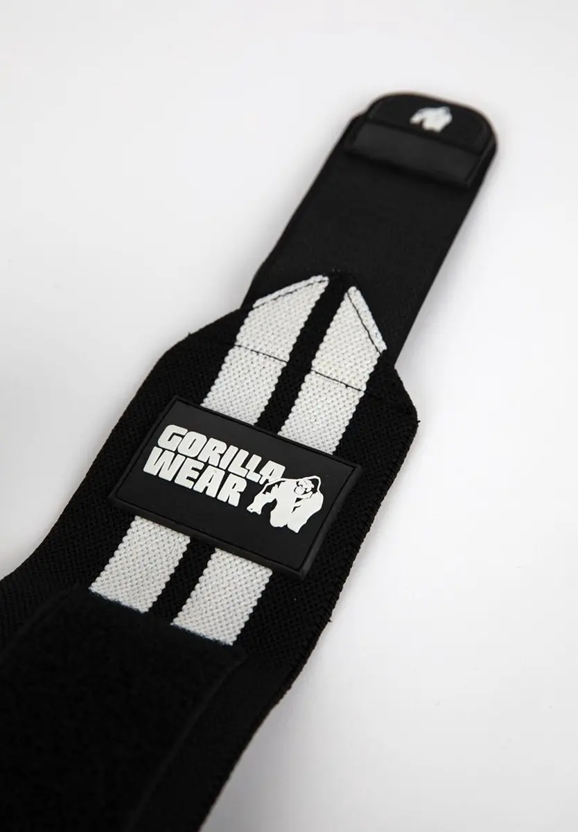Gorilla Wear Elbow Wraps 150cm - Zwart/Wit