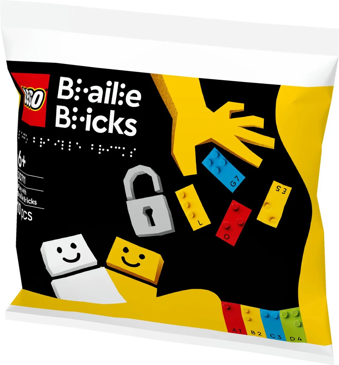 LEGO Braille Bricks 30711 - 10 Stenen - Multicolor