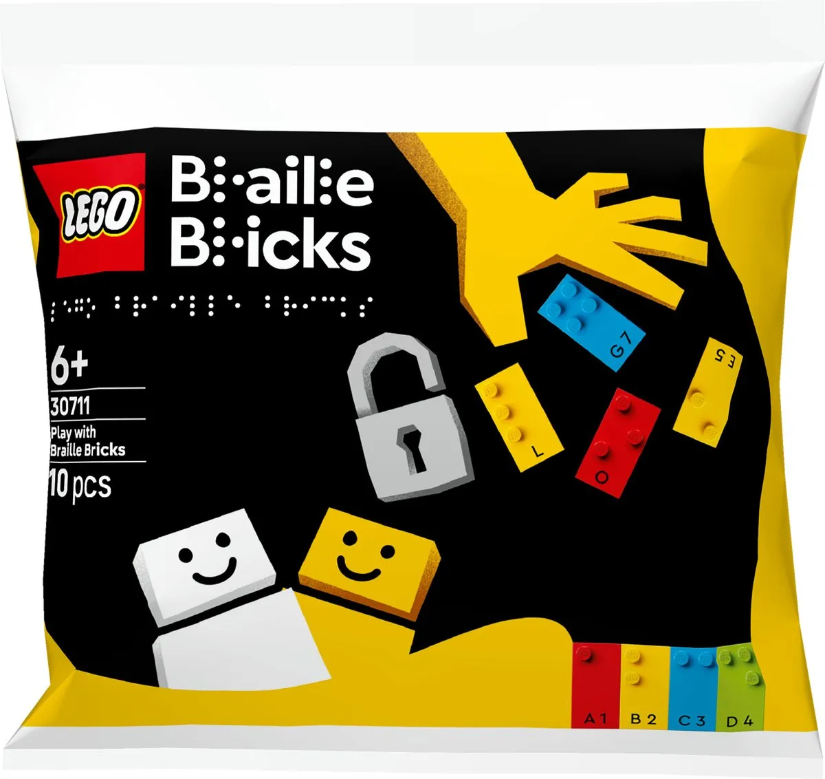 LEGO Braille Bricks 30711 - 10 Stenen - Multicolor - afbeelding 6 van 6
