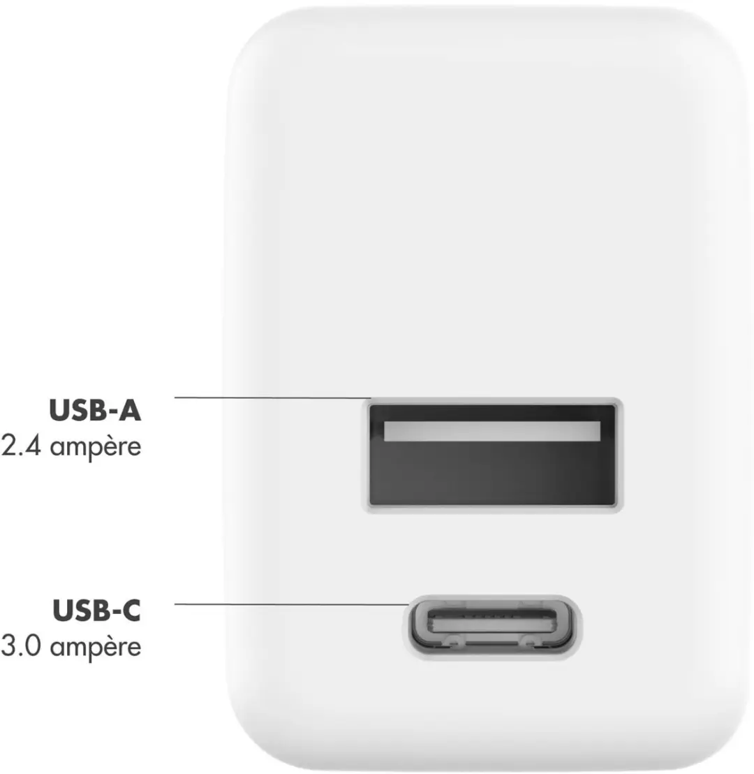 imoshion SH00041868 USB Adapter 20W - 3 Poorten - Wit