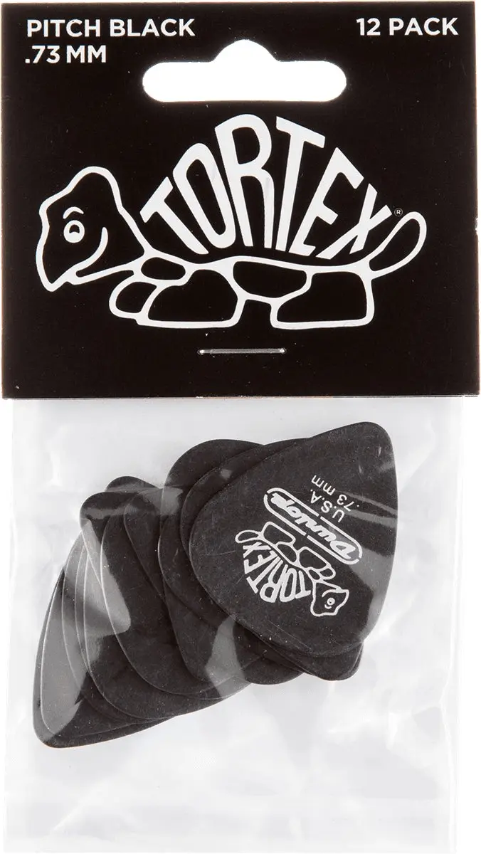 Dunlop Tortex Pitch Black Plectrums 0.73mm