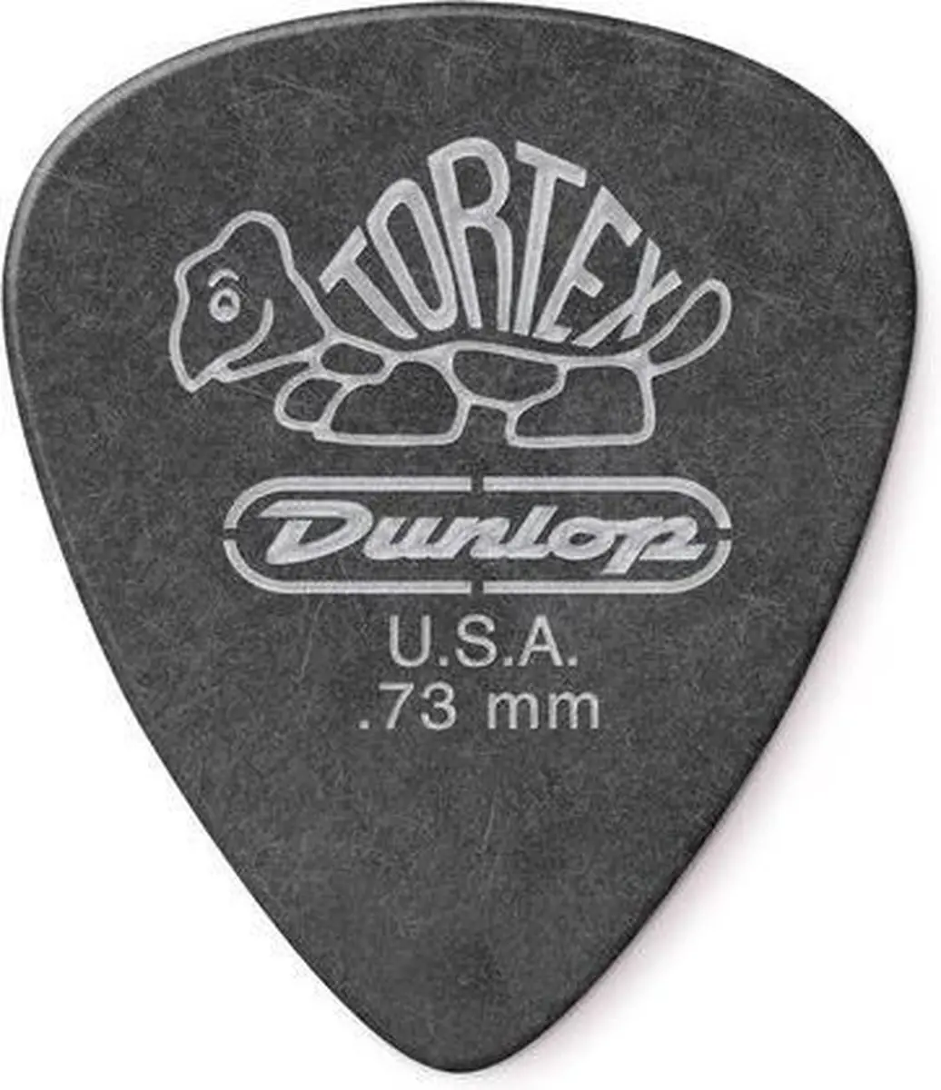 Dunlop Tortex Pitch Black Plectrums 0.73mm - 12 Stuks