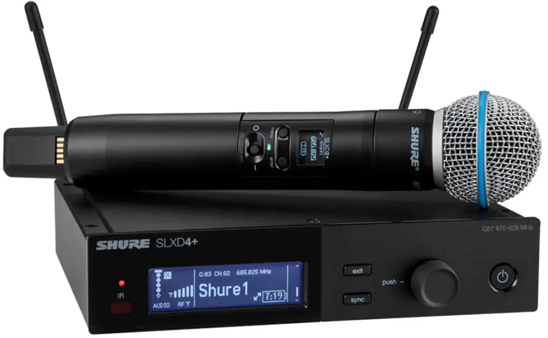 Shure SLX-D SLXD24E/B58 Draadloos Digitaal Systeem - Beta 58A - Zwart