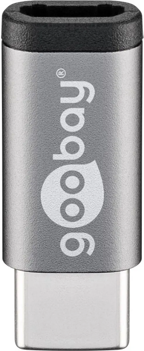 Goobay 56635 Micro-USB naar USB-C Adapter - 480Mbit/s - Zilver