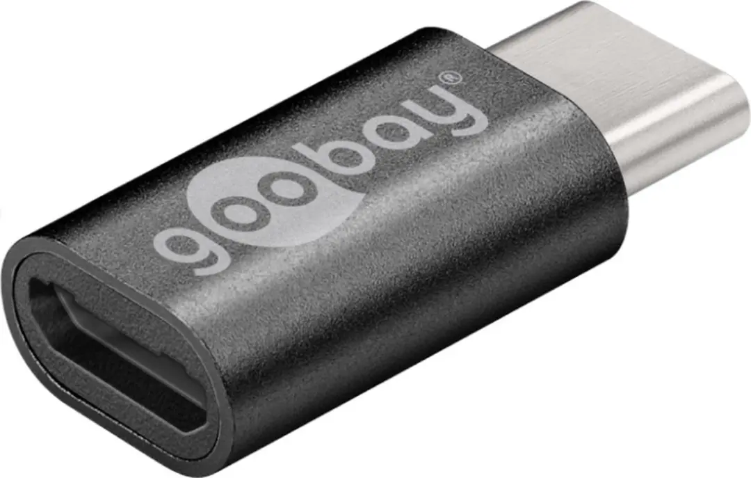 Goobay 56635 Micro-USB naar USB-C Adapter - 480Mbit/s - Zilver - afbeelding 6 van 6