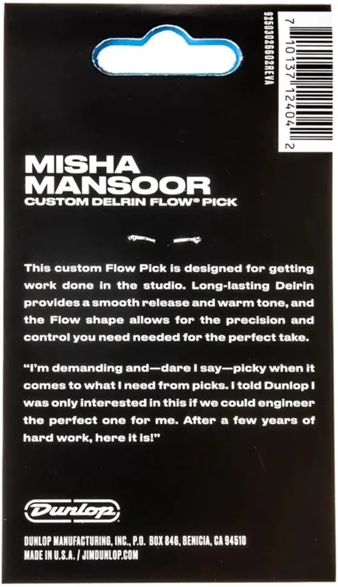 Dunlop Misha Mansoor Plectrum 0.73mm - Studio