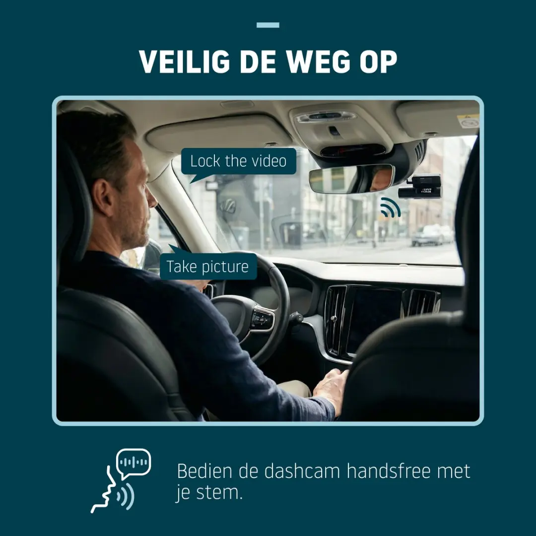 Nordväl DC101-2K Dashcam 2K - Wifi/GPS - 3.7MP - Zwart
