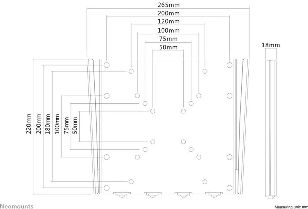 Neomounts FPMA-W110BLACK TV Beugel - 40" - Zwart - afbeelding 6 van 6