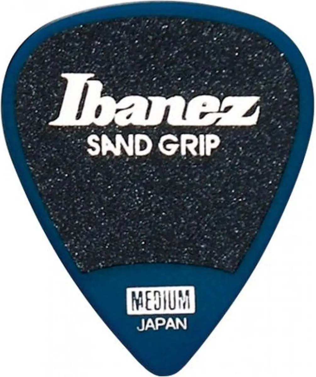 Ibanez Sand Grip Plectrum Medium 0.80mm - Blauw 6 Stuks