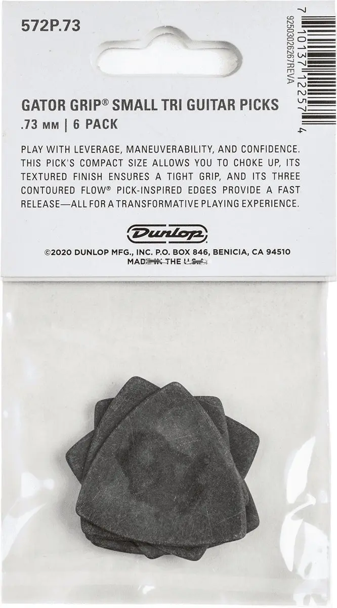 Dunlop Gator Grip Small Tri 0.73mm - 6 Stuks