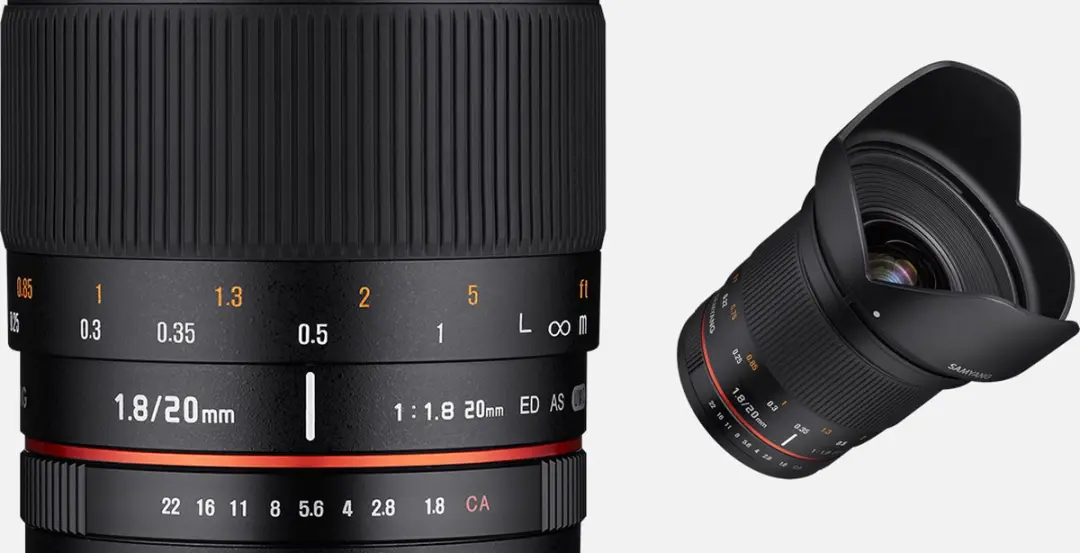 Samyang 20mm F1.8 ED AS UMC - Sony Alpha Objectief