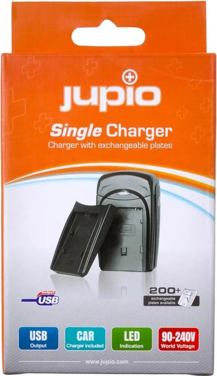 Jupio Single Charger 8718503024004 Lader - 2 Outputs - Zwart
