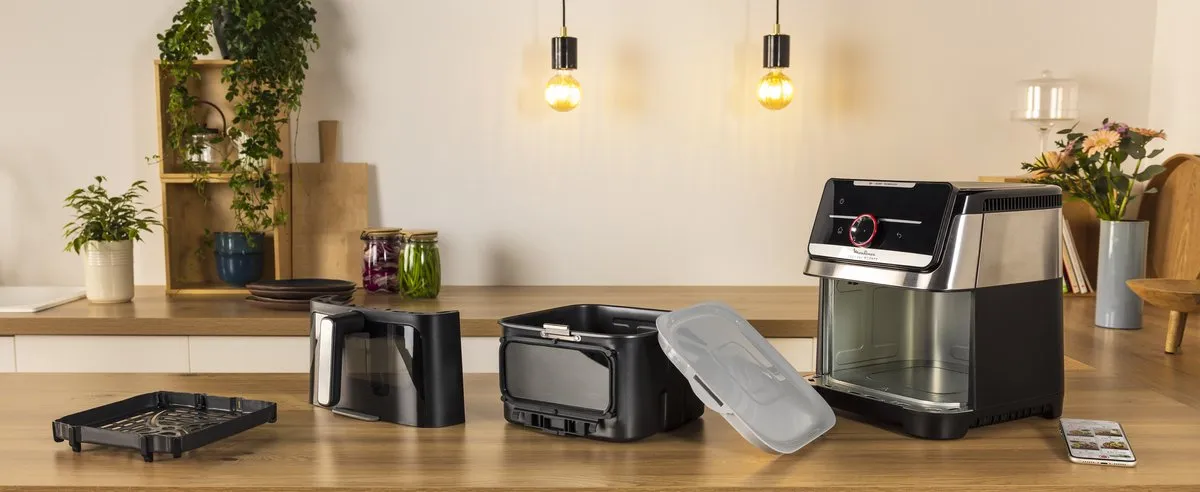 Moulinex Easy Fry Silence EZ876DF0 Airfryer 7L - 1800W - 55 Programma's - Zwart/Zilver