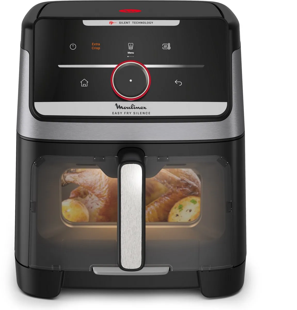 Moulinex Easy Fry Silence EZ876DF0 Airfryer 7L - 1800W - 55 Programma's - Zwart/Zilver