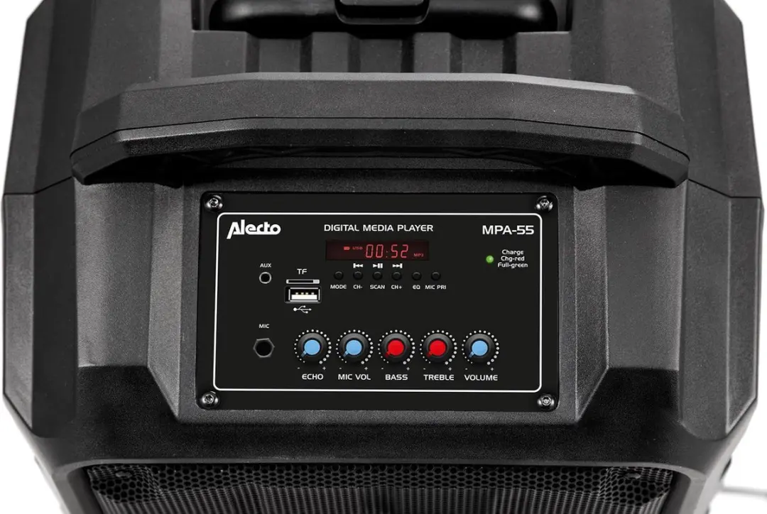 Alecto MPA-55 Mobiele Geluidsinstallatie 8" - 60W - Zwart