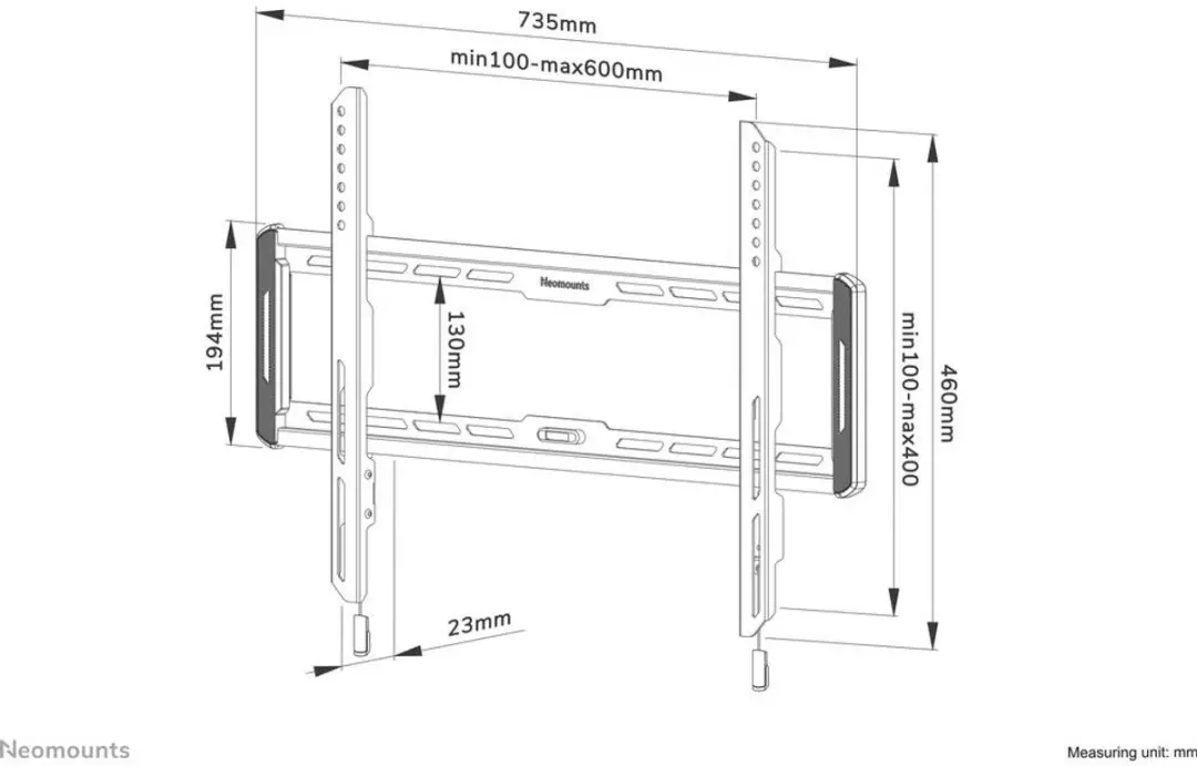 Neomounts WL30-550BL16 TV Wandbeugel - 40-75" - Zwart