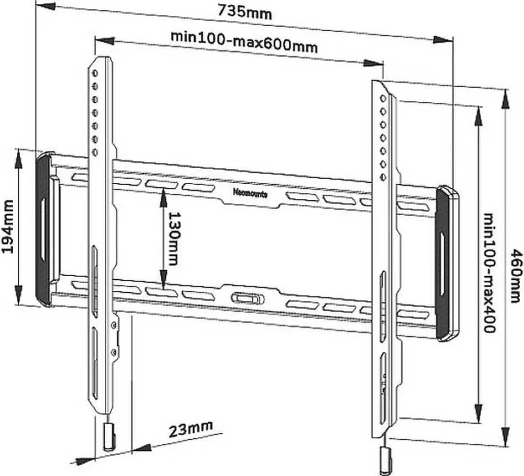 Neomounts WL30-550BL16 TV Wandbeugel - 40-75" - Zwart