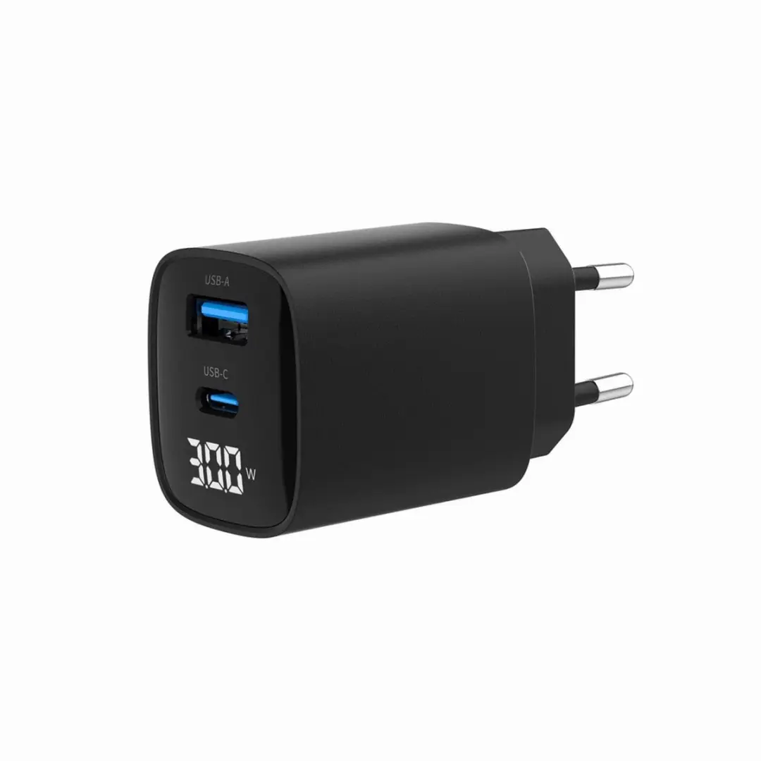 Gembird TA-UC-PDQC30LCD-BK-01 USB Snellader 30W