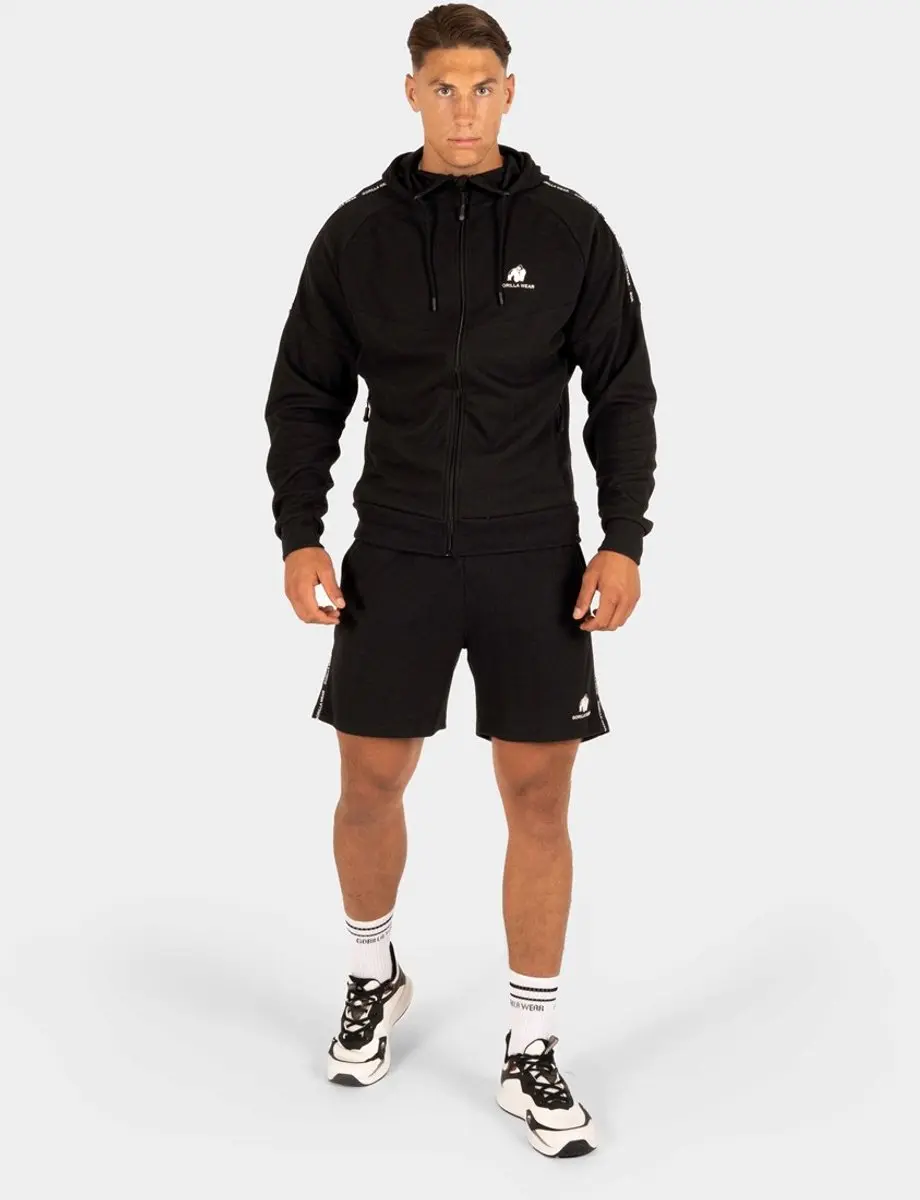 Gorilla Wear Harvey Trainingsjas 4XL - Zwart