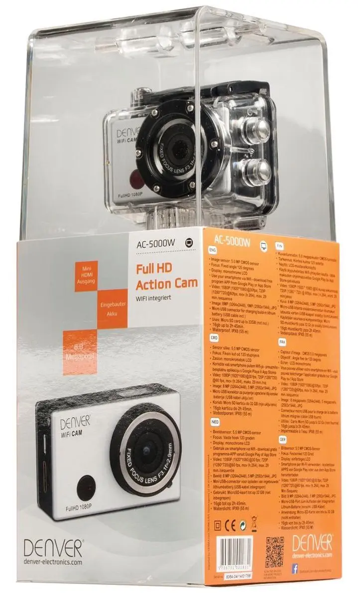 Denver AC-5000W MK2 Actioncamera - 8MP - Zilver