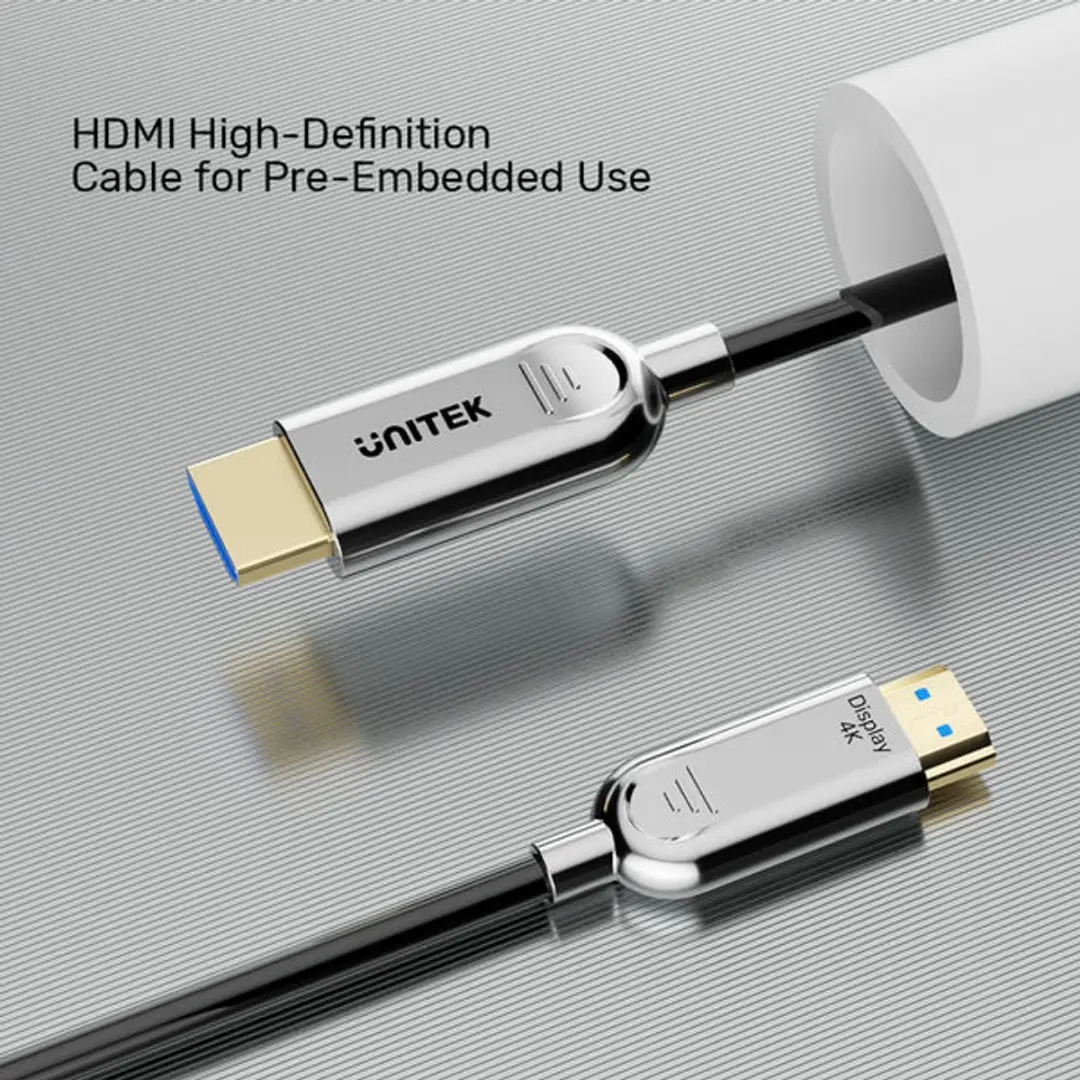 Unitek HDMI Optyk C11092ASL01-20M Kabel 2.0 - 4K 60Hz - 20m - Zwart