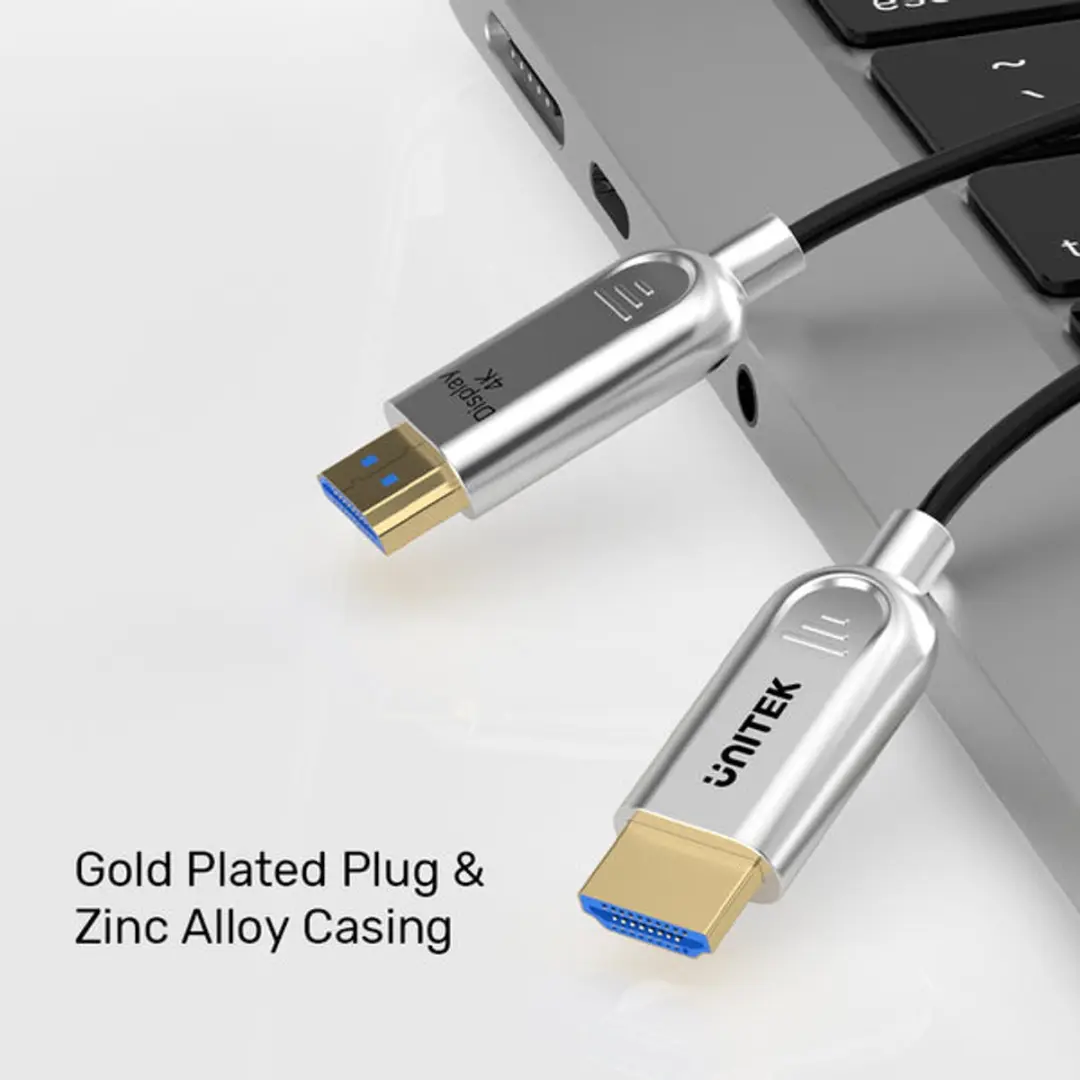 Unitek HDMI Optyk C11092ASL01-20M Kabel 2.0 - 4K 60Hz - 20m - Zwart - afbeelding 6 van 6