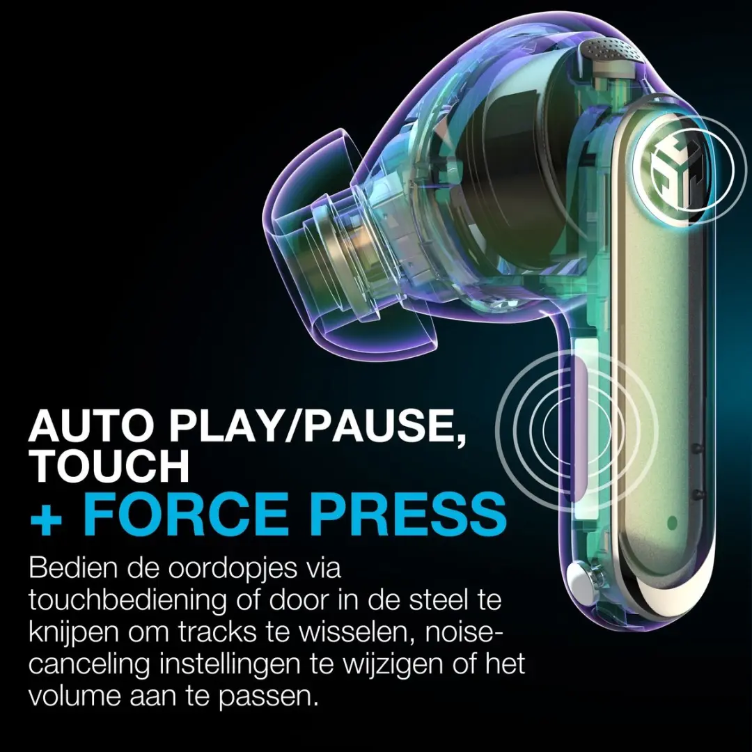 JLab Epic Pods ANC IEUEBEPPODSRBLK124 Oordopjes - Noise Cancelling - 60 Uur - Zwart